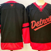 Men's Detroit Red Wings Fanatics Black Blank Player Jersey