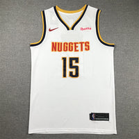 Men's Denver Nuggets Nikola Jokic #15 NBA White 2020/21 Swingman Jersey1