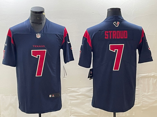 Men's Houston Texans C.J. Stroud #7 Navy Alternate Game Jersey1
