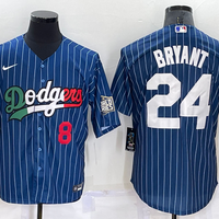 Men's Los Angeles Dodgers Kris Bryant #8-24 Blue Game Player Jersey1