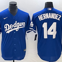 Men's Los Angeles Dodgers Enrique Hernandez #14 Blue Replica Baseball Jersey1