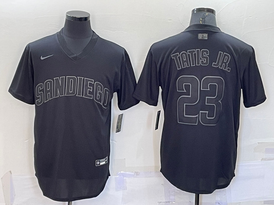Men's San Diego Padres Fernando Tatis Jr. #23 Black Replica Player Jersey1