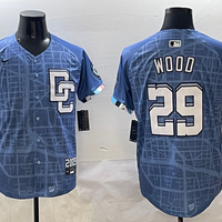 Men's Washington Nationals James Wood #29 Blue 2025 City Connect Limited Player Jersey1