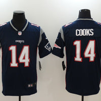 Men's New England Patriots Brandin Cooks #14 Navy Game Player Jersey1