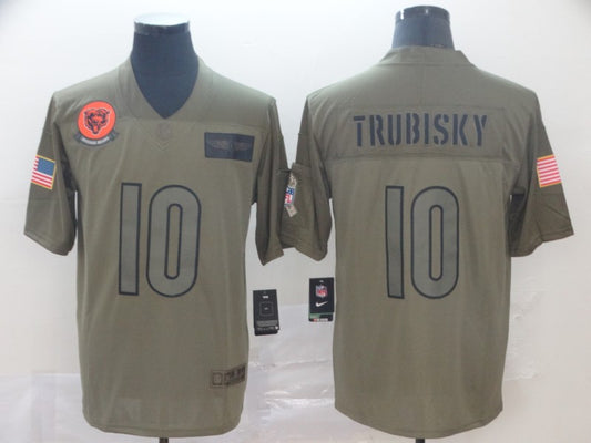 Men's Chicago Bears Mitch Trubisky #10 Brown Game Jersey1