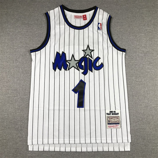 Men's Orlando Magic Tracy McGrady 2003-04 White Hardwood Classics Swingman Jersey1