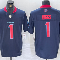 Men's Houston Texans Stefon Diggs #1 Navy 2nd Alternate Game Jersey