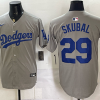 Men's Los Angeles Dodgers Tarik Skubal #29 Gray Replica Player Jersey