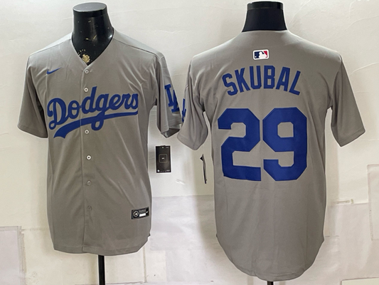 Men's Los Angeles Dodgers Tarik Skubal #29 Gray Replica Player Jersey