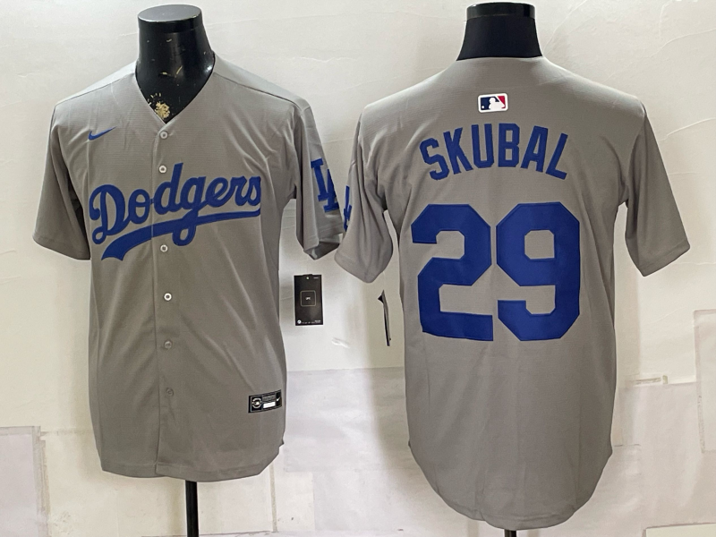 Men's Los Angeles Dodgers Tarik Skubal #29 Gray Replica Player Jersey