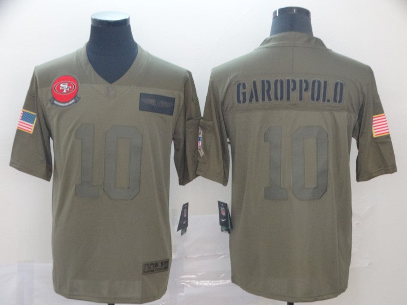 Men's San Francisco 49ers Jimmy Garoppolo #10 Brown Game Jersey1