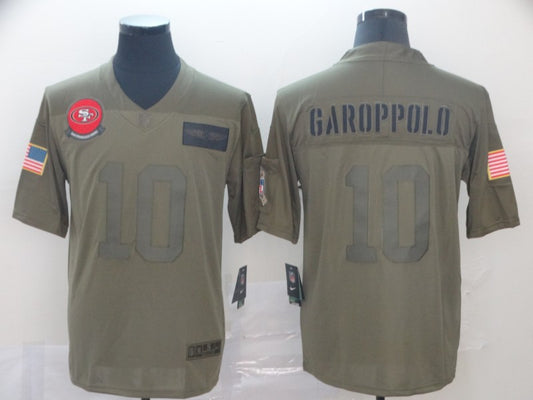 Men's San Francisco 49ers Jimmy Garoppolo #10 Brown Game Jersey1
