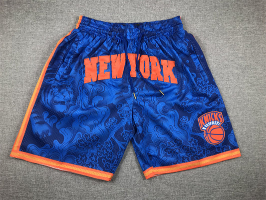 Men's New York Knicks Blue Year of the Tiger Edition Pocket Shorts1