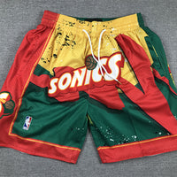 Men's Seattle SuperSonics Red/Green Swingman Pocket Shorts