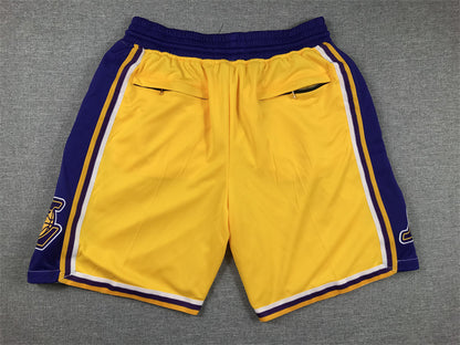 Men's Mitchell & Ness Los Angeles Lakers Yellow Throwback Authentic Pro Shorts1