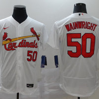 Men's St. Louis Cardinals Adam Wainwright #50 White Replica Player Jersey1