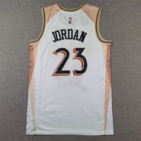 Men's Chicago Bulls Michael Jordan #23 White 2024/25 Swingman Player Jersey1 - City Edition