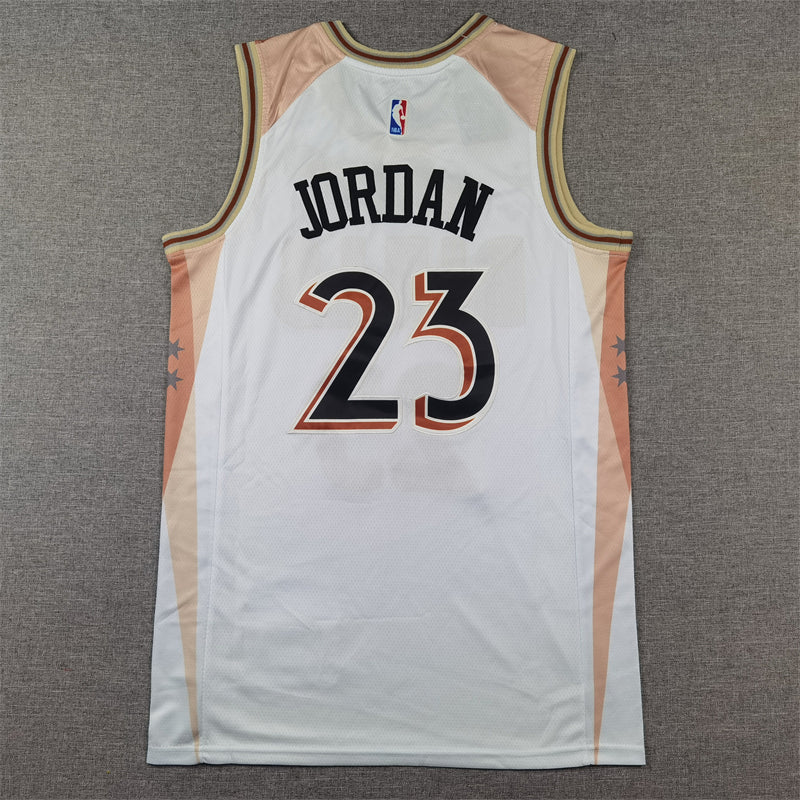 Men's Chicago Bulls Michael Jordan #23 White 2024/25 Swingman Player Jersey1 - City Edition