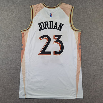 Men's Chicago Bulls Michael Jordan #23 White 2024/25 Swingman Player Jersey1 - City Edition