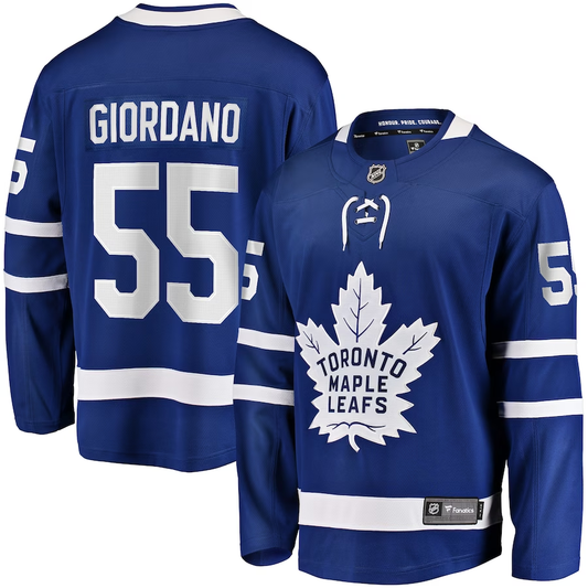 Men's Toronto Maple Leafs Mark Giordano #55 Blue Player Game Jersey1