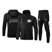 Men's Los Angeles Lakers Black 2019/20 Showtime Full-Zip Therma Flex Performance Hoodie