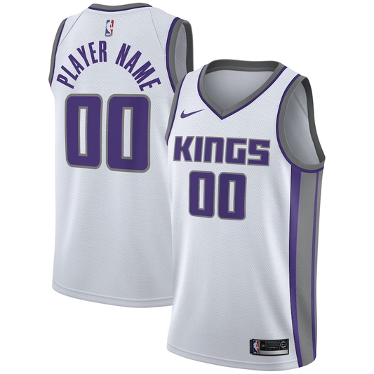 Men's Sacramento Kings White 2020/21 Swingman Custom Jersey1 - Association Edition