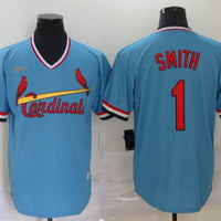 Men's St. Louis Cardinals Ozzie Smith #1 Blue Replica Baseball Jersey1