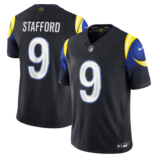 Men's Los Angeles Rams Matthew Stafford #9 Midnight Blue 2025 Rivalries Collection Game Jersey