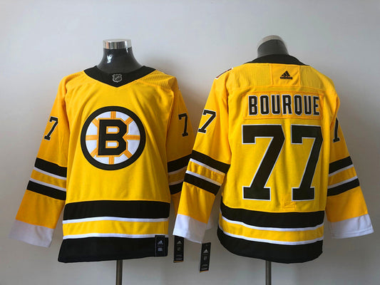 Men's Boston Bruins Ray Bourque #77 Yellow Replica Player Jersey1