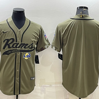 Men's Los Angeles Rams Olive 2022 Salute To Service Limited Blank Jersey1