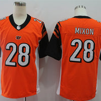 Men's Cincinnati Bengals Joe Mixon #28 Orange Game Jersey2