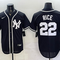 Men's New York Yankees Ben Rice #22 Fashion Black Out Replica Jersey