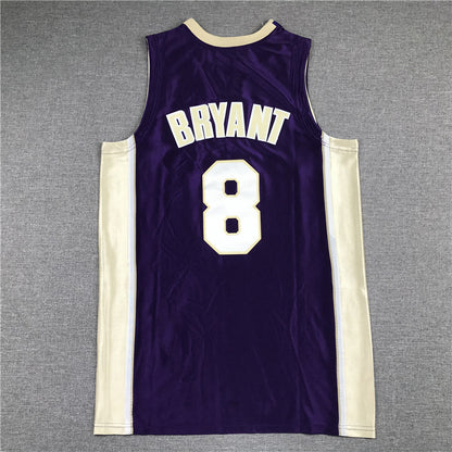 Men's Los Angeles Lakers Kobe Bryant Purple Hall of Fame Hardwood Classics Jersey1