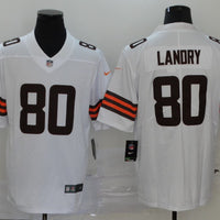 Men's Cleveland Browns Jarvis Landry #80 White Player Game Jersey1