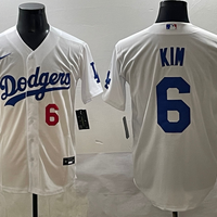 Men's Los Angeles Dodgers Hyeseong Kim #6 White Home Replica Player Jersey