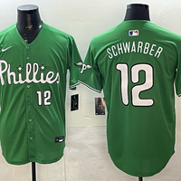 Men's Philadelphia Phillies Kyle Schwarber #12 Green Replica Player Jersey