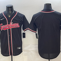 Men's Cleveland Guardians Fashion Replica Black Out Jersey