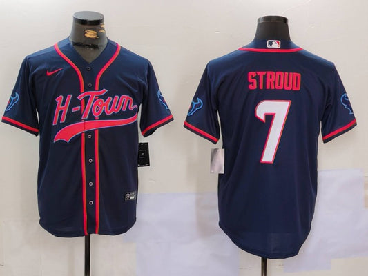 Men's Houston Texans C.J. Stroud #7 Navy Game Player Jersey1