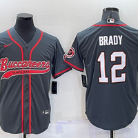 Men's Tampa Bay Buccaneers Tom Brady #12 Gray Game Jersey1 Joint Edition