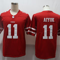 Men's San Francisco 49ers Brandon Aiyuk #11 Red Game Jersey1