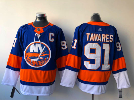 Men's New York Islanders John Tavares #91 Royal Player Game Jersey1