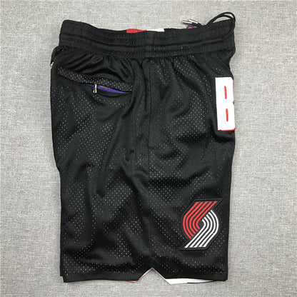 Men's Portland Trail Blazers Black Basketball Shorts1