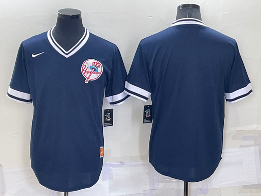 Men's New York Yankees Navy Cooperstown Collection Blank Jersey1