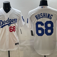 Men's Los Angeles Dodgers Jack Rushing #68 White Home Replica Player Jersey
