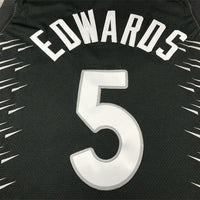 Men's Minnesota Timberwolves Anthony Edwards #5 Gray Swingman Player Jersey1