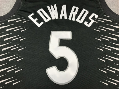 Men's Minnesota Timberwolves Anthony Edwards #5 Gray Swingman Player Jersey1
