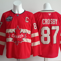 Men's Canada 2025 4 Nations Face-Off Sidney Crosby #87 Red Player Jersey