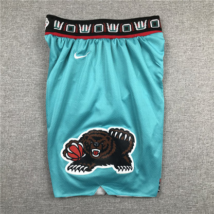 Men's Memphis Grizzlies Turquoise Hardwood Classics Basketball Shorts1