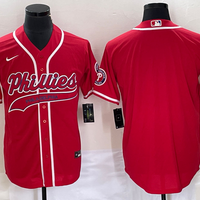 Men's Philadelphia Phillies Red Replica Blank Jersey1 Joint Edition