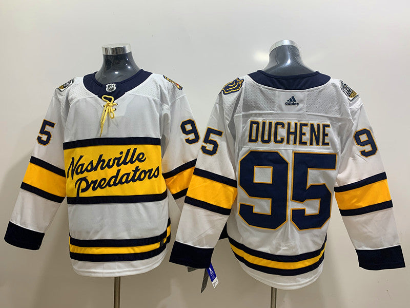 Men's Nashville Predators Matt Duchene #95 White Breakaway Player Jersey1
